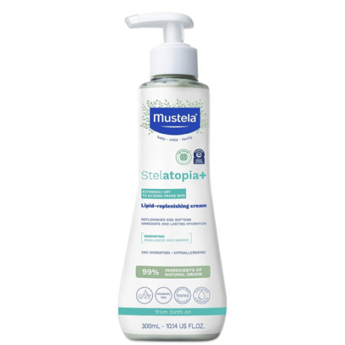 Mustela Stelatopia+ - Lipid-Replenishing Cream - Moisturizer for Eczema-Prone Skin - With Natural Sunflower Oil and Prebiotic - For Babies, Kids & Adults - Fragrance Free - Various Sizes