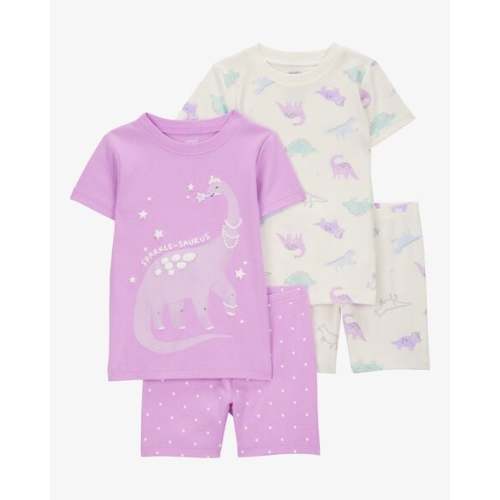Baby Dinosaur Print Snug Fit Cotton 4-Piece Pajamas - Carter's | Carter's