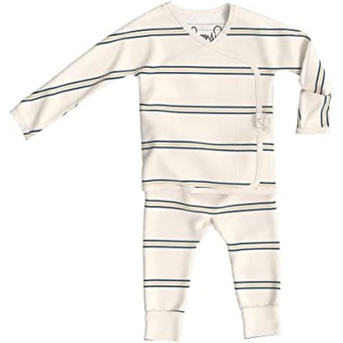 Bonsie Skin to Skin Babywear Footless Bodysuit - Striped Baby Footless One Piece - Old School