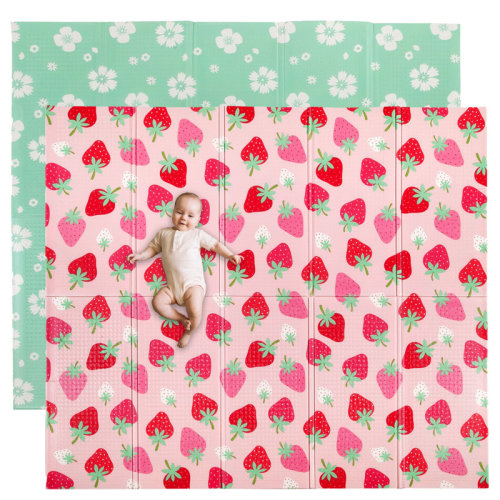 Wildkin Baby Play Mat - Large Folding Foam Play Mat for Infants, Babies, Toddlers, Waterproof, Double-Sided (70" x 59") - Unicorn & Reviews | Wayfair