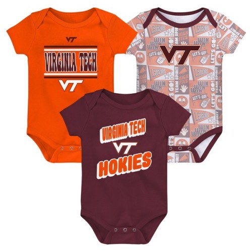 Virginia Tech Hokies Newborn Sunday Comics 3-Pack Bodysuit Set - Maroon