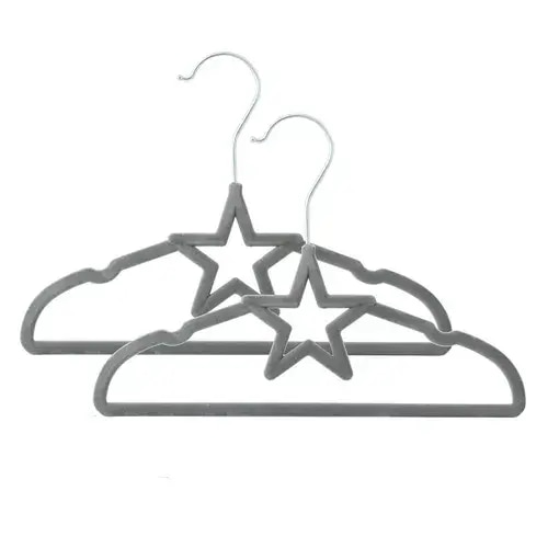 Living Textiles 6 Pack Baby Coat Hanger Grey Star | Baby Bunting AU