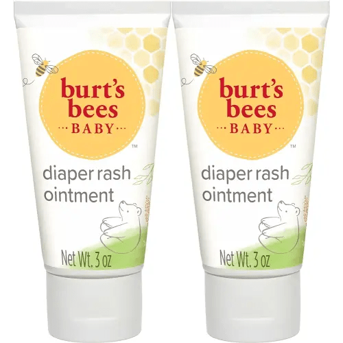 Burt's Bees Baby Diaper Rash Cream, 40% Zinc Oxide Calms & Soothes Skin for Fast Relief, Eczema Safe Balm, 100% Natural Origin Plant Based Formula, Pediatrician Tested, Travel Size, 6 oz (3 oz 2-Pack)