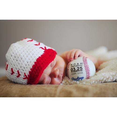 Personalized Baseball Birth Announcement, Baby Boys Gift, Engraved Baseball, Custom Baseball Bat, Sports Nursery Gift, Dad Man Cave Decor