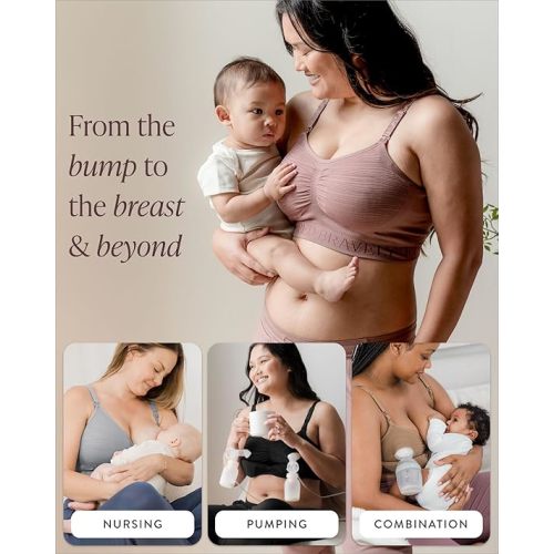 Kindred Bravely Sublime Pumping Bra Hands Free, Adjustable Pumping & Nursing Bra with EasyClip for All Breast Pumps