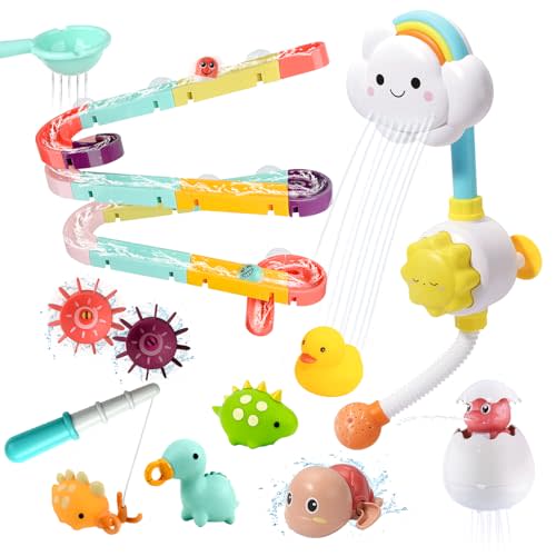 33 PCS Bath Toys for Toddlers and Babies, Bathtub Toy Set with Shower, Rubber Ducks, Floating Toys