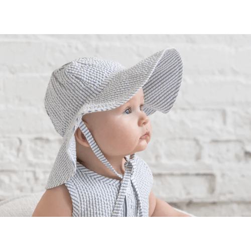 Seersucker Sun Hat - 6-12m