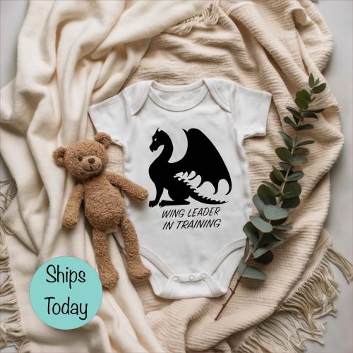Wing Leader In Training Bodysuit, Booktok, Fourth Wing, Baby Boy Onesie, Baby Girl Onesie
