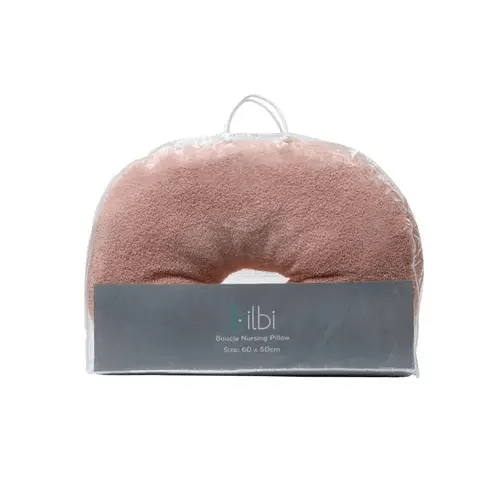 Bilbi Boucle Nursing Pillow Dusty Pink | Baby Bunting AU