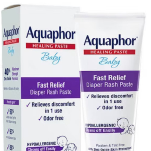 Aquaphor Baby Diaper Rash Paste - For Serious Diaper Rash and Flare-ups - 3.5 Oz. Tube