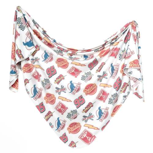 Knit Swaddle Blanket - Disney Pixar Bumper Stickers