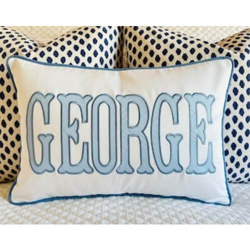 Applique Monogram Pillow Cover