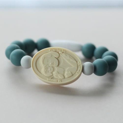 St. Joseph and St. Michael Saint Bracelet | Teal