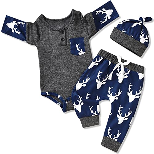 Aalizzwell Newborn Infant Baby Boys Fall Winter Outfit