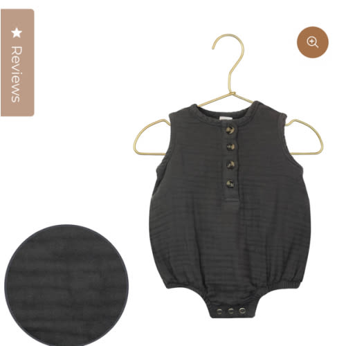 Cloud Muslin™ Bubble Romper - Charcoal