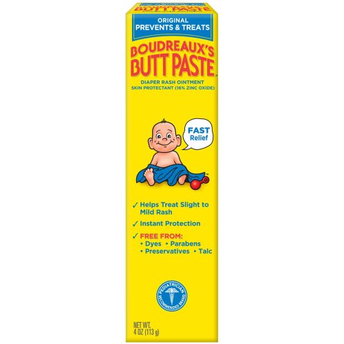 Boudreaux's Butt Paste Original Diaper Rash Ointment Tube, 4 Oz - 4 Ounce (Pack of 1) - Without Applicator