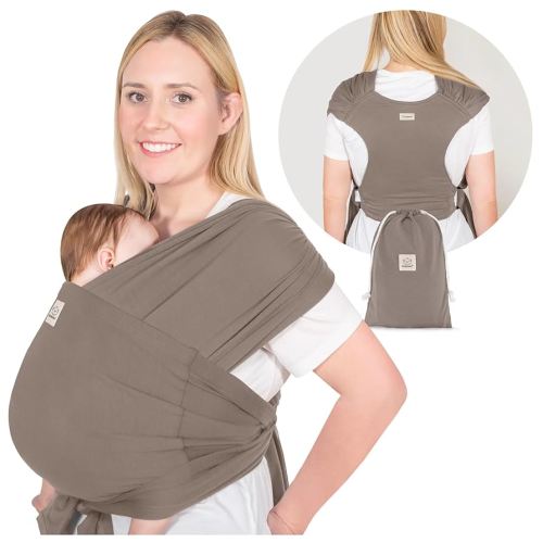 KeaBabies Baby Wrap Carrier Ring Sling - (Copper Gray)