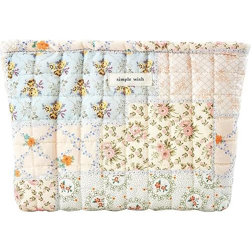 Floral Bag Large Cotton Quilted - Diaper Pouch