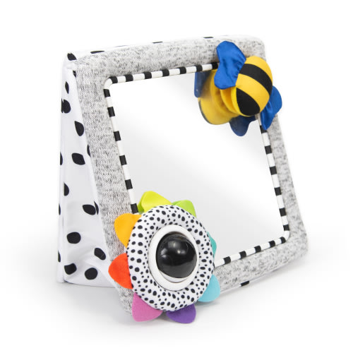 Tummy Time See Me Square Floor Mirror Grey