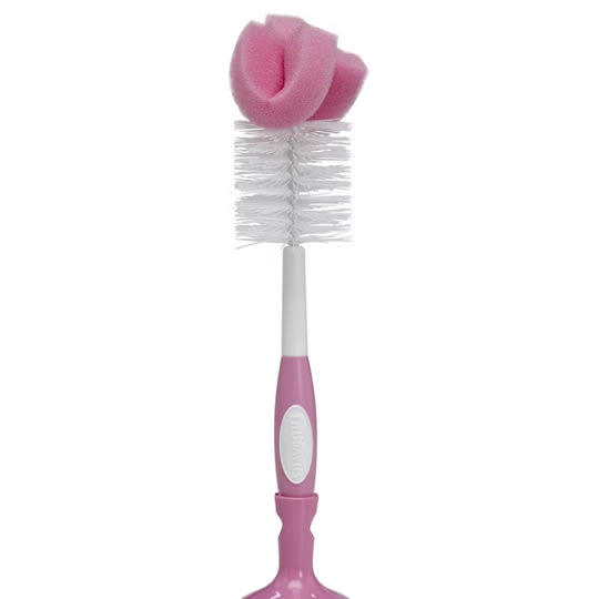 Sponge Baby Bottle Cleaning Brush Set - Pink