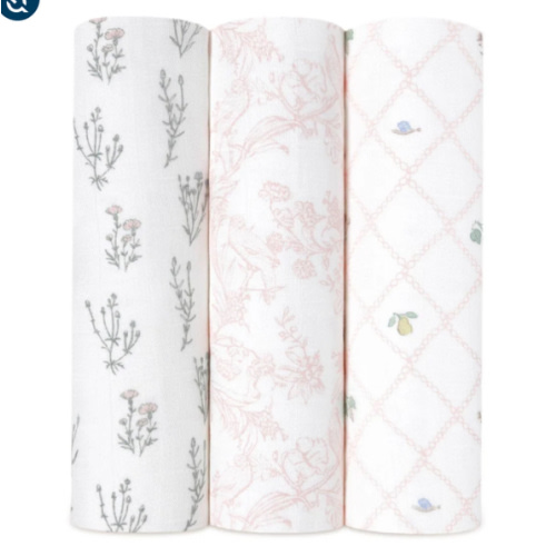 French Floral Silky Soft Swaddle 3 Pack | aden + anais