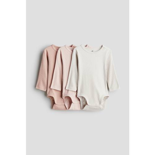 3-PACK RIBBED BODYSUITS