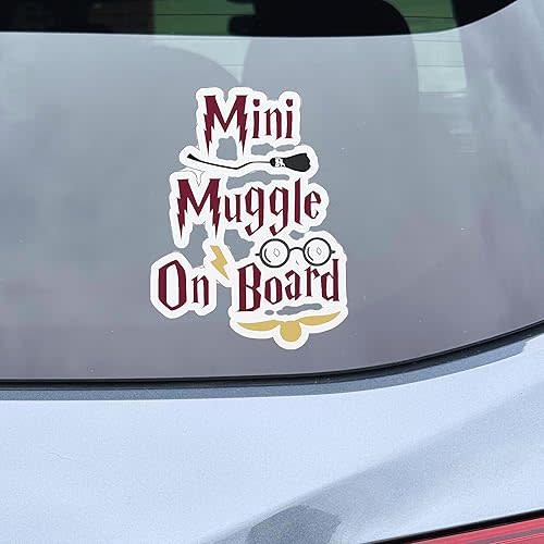 Baby on Board Bumper Sticker - Mini Muggle on Board Bumper Sticker - Wizard Baby on Board Bumper Sticker - Baby Accessories