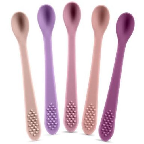 Baby Spoons - Infant Spoons First Stage - Silicone Baby Spoon For Self Feeding - First Stage Baby Feeding Spoon Set Gum Friendly - BPA Free