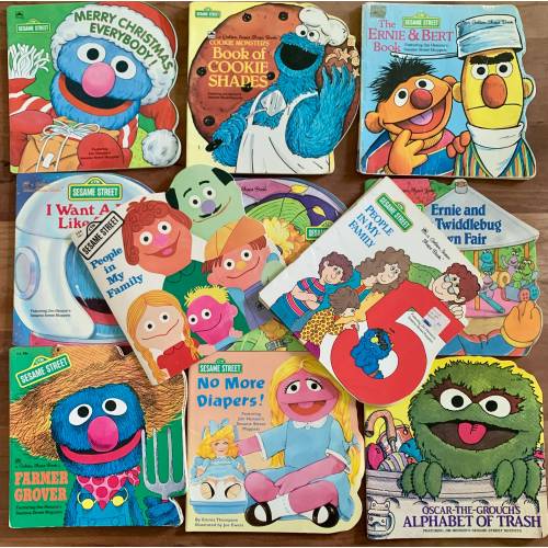 Sesame Street Shape books, sold separately, Golden Shape Book, vintage childrens books, early learner, early reader , Bert and Ernie