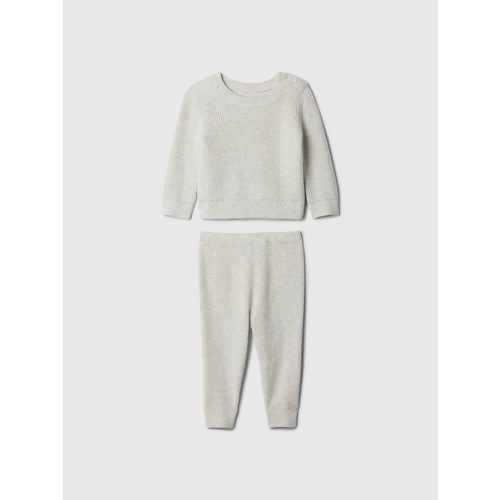 Baby Ribbed Sweater Two-Piece Outfit Set