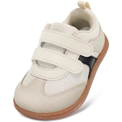 Toddler Wide Toe Box Barefoot Shoes Boys Girls Sneakers Zero Drop Kid Tennis Running Shoes Lightweight Non-Slip Comfortable Infant First Walking Shoe Outdoor Activities School
