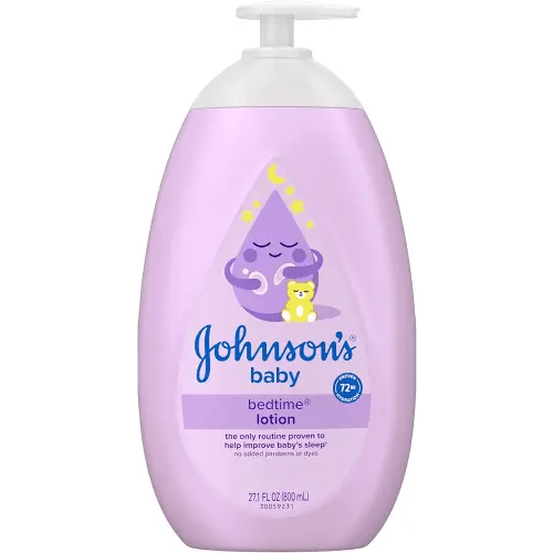 Johnson's Baby Bedtime Lotion, Soothing NaturalCalm Aromas, Gentle Nighttime Baby Lotion, Helps Relax & Soothe, Hydrating, No added Parabens & Dyes, 27.1 fl. oz