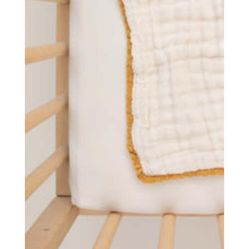 Soft, Heirloom Lovie Blanket | Organic Cotton | Color Goldenrod