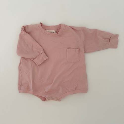 Harley Pocket Romper in Pink
