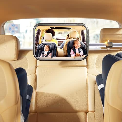 Baby Car Mirror - 360 Caring Mirror for Car Seat, Shatterproof, Crash Tested