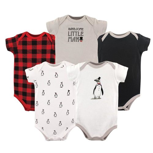 Hudson Baby Unisex Baby Cotton Bodysuits, Penguin, 6-9 Months