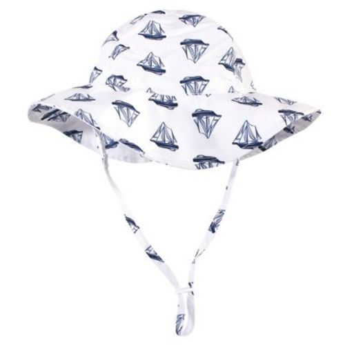Hudson Baby Infant And Toddler Boy Sun Protection Hat, Blue Sailboat, 2t-4t