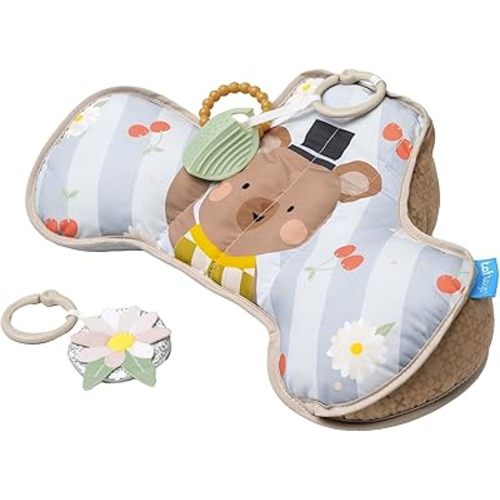 Taf Toys Tummy Time Toys Ergonomic Cushion & Teether for Infant Newborn Supportive Baby Tummy Time & Neck Strengthening Develops Muscles for Crawling Montessori Sensory Toy Tummy Time Toys 0-6 Months