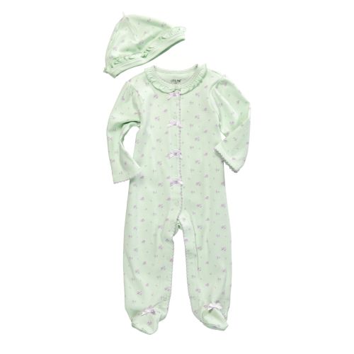 Little Me Petite Rose Footie with Hat | Belk