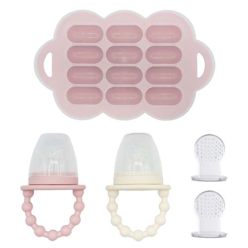WeeSprout | Silicone Baby Food Feeders with Freezer Tray | 12-Portion 0.25 oz Each