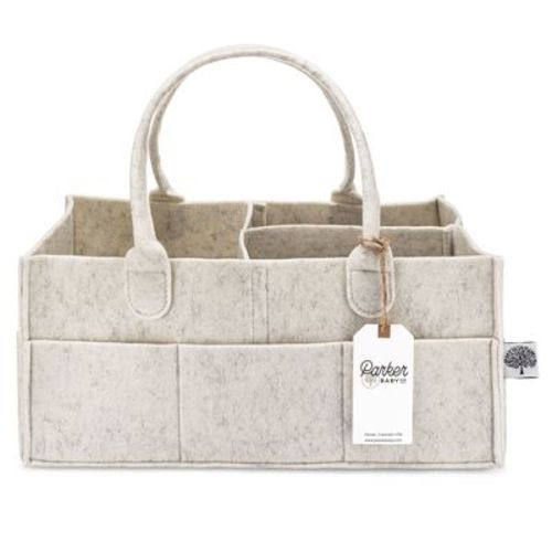 Parker Baby Co. Felt Diaper Caddy Large - White