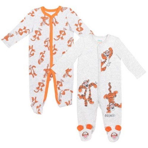Disney Winnie the Pooh Tigger Infant Baby Boys 2 Pack Snap Sleep N' Play Coveralls 12 Months