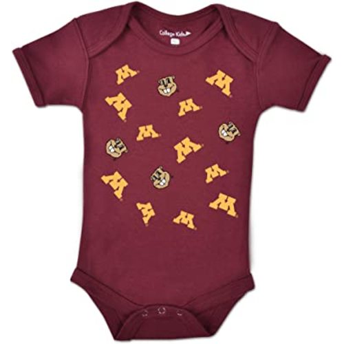 College Kids NCAA Minnesota Golden Gophers Unisex Infant Bodysuit, Maroon, 6 mo