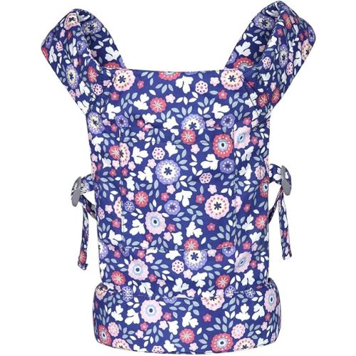 Baby Doll Carrier for Baby Girl Premiums Soft Cotton Straps and Skin-Friendly Webbing Stuffed Animal Carrier for Kids and Toddler Facing in Facing Out and Backpack 18 inch Doll Flower Design