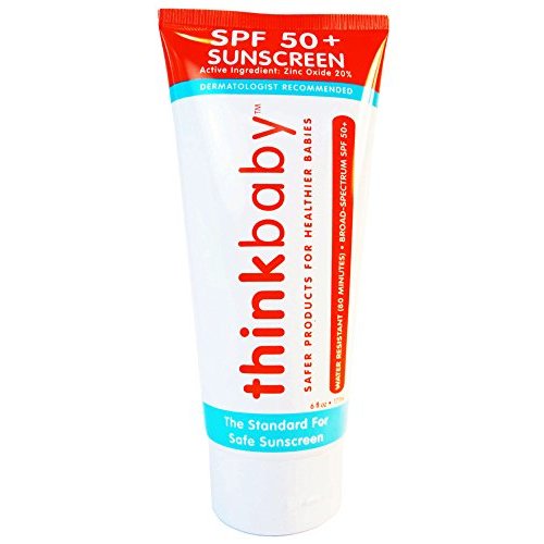 Baby Sunscreen Natural Sunblock from Thinkbaby, Safe, Water Resistant Sunscreen - SPF 50+ (6 ounce)