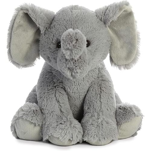 Aurora® Cuddly Elephant Stuffed Animal - Cozy Comfort - Endless Snuggles - Gray 14 Inches