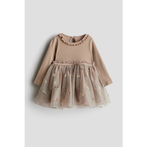 DRESS WITH TULLE SKIRT