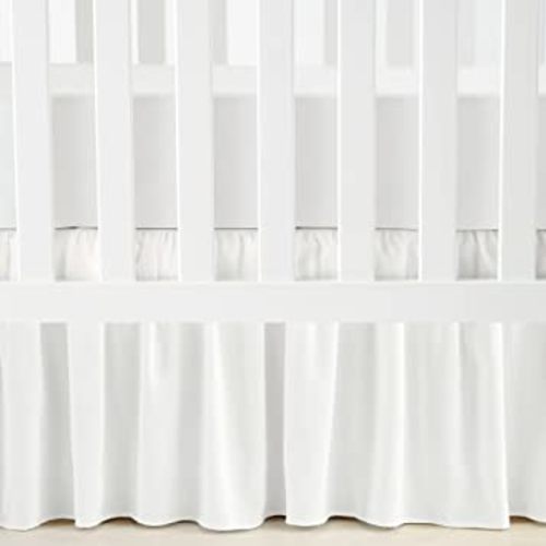 Lush Decor Ruffle Crib Skirt, 16" Drop, White