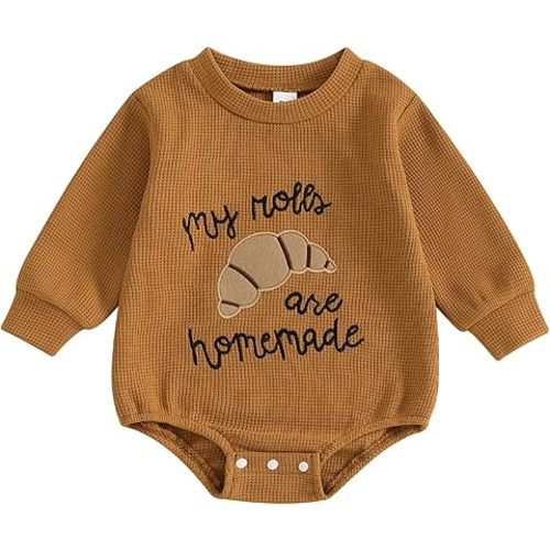 Thanksgiving Outfit “My Rolls Are Homemade” 0-3 or 3-6M