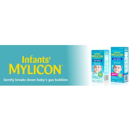 Mylicon Gas Relief Drops for Infants and Babies, Dye Free Formula, 1 Fluid Ounce - Gas Relief 1 fl oz